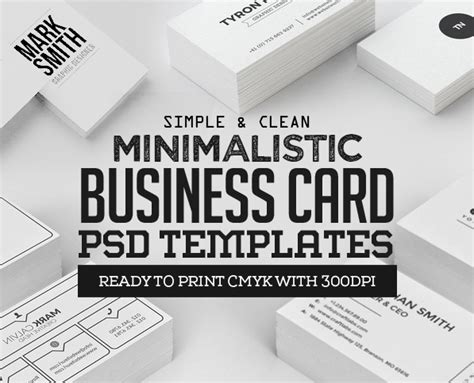 30 Minimalistic Business Card Designs Psd Templates Design