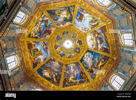 Biblical Paintings Dome San Lorenzo Medici Church Florence Tuscany