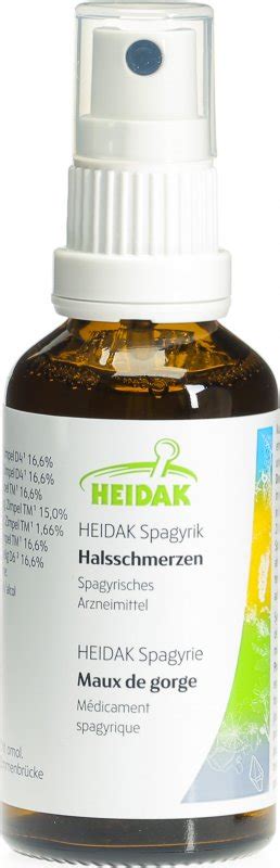 Heidak Spagyrik Halsschmerzen Spray 50ml In Der Adler Apotheke
