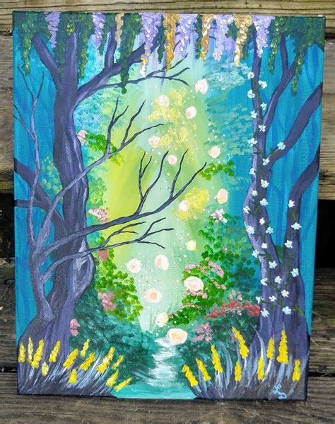 Enchanted Fairy Forest Painting Magic Forest Fairy Painting