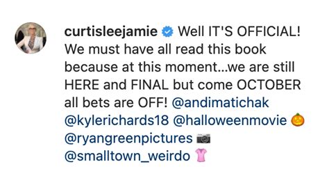 Halloween Ends Is Officially Underway Jamie Lee Curtis Shares New Set Photo Fangoria