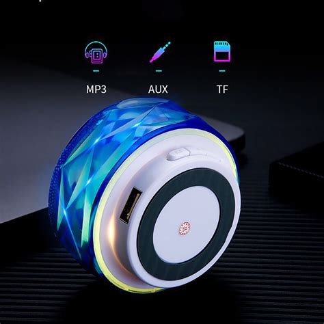 Mini Bluetooth Speaker Night Light Crystal Led Portable Wireless Usb