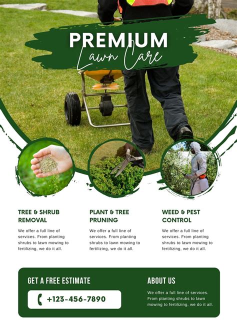 free printable customizable landscaping flyer templates canva