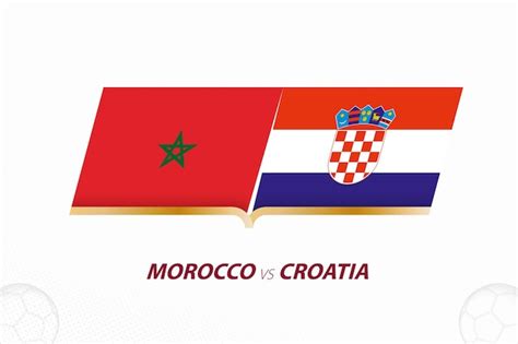 Premium Vector | Morocco vs croatia in football competition group a 