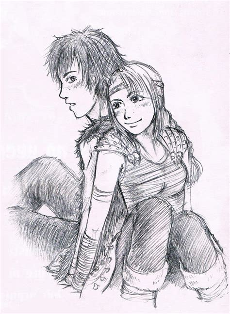 hiccup and astrid by 44lol on deviantart