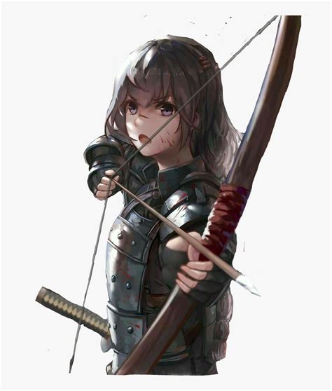 Archery Girl Png Anime Girl Anime Archery Transparent Png Kindpng