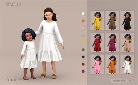 Madlen Annice Dress Madlen On Patreon Sims 4 Toddler Clothes Sims 4