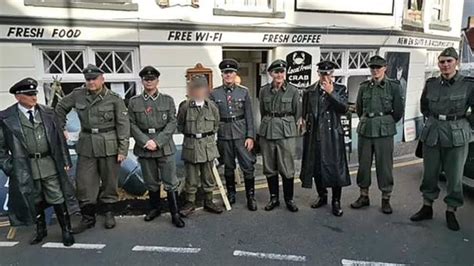 Ss Uniform Wearing Group Ordered To Leave Sheringham 1940s Festival