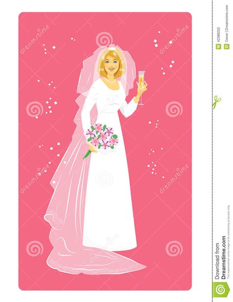 Bride In Wedding Dress Stock Vector Illustration Of Lifestyle 42388202