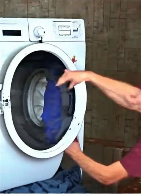 Man Stuck Inside A Washing Machine Bad Quality Shaky Stable Diffusion