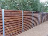Images of Wood Fence Using Metal Posts