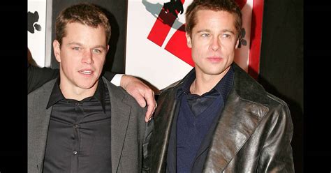Matt Damon Et Brad Pitt Ici En Promotion De Oceans Twelve à Paris En