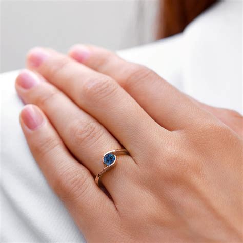 Sapphire Engagement Ring In Rose Gold Klenota