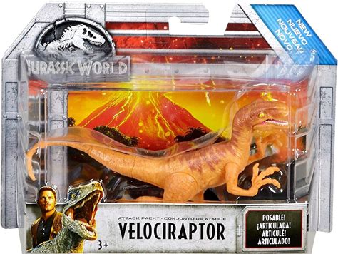 Jurassic World Fallen Kingdom Attack Pack Velociraptor Action Figure