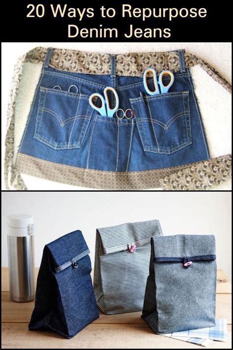 21 ways to repurpose denim jeans craft projects for every fan upcycle jeans denim crafts