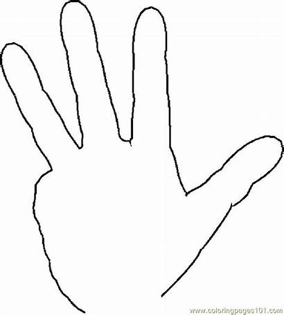 Fingers Coloring Colouring Pages Printable Finger Hands