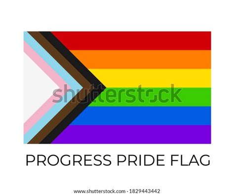 Progress Pride Rainbow Flags Symbol Lgbt Stock Vector Royalty Free 1829443442