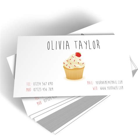 For some extra security to fall back on if times get tough or to help build y. Cup Cake Maker Templated Business Card 2 - Able Labels