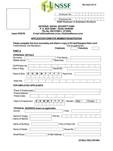 Nssf Online Registration 2013 2023 Form Fill Out And Sign Printable