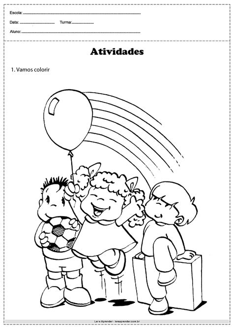 Atividades Dia Das Crianças Para Imprimir Ler E Aprender