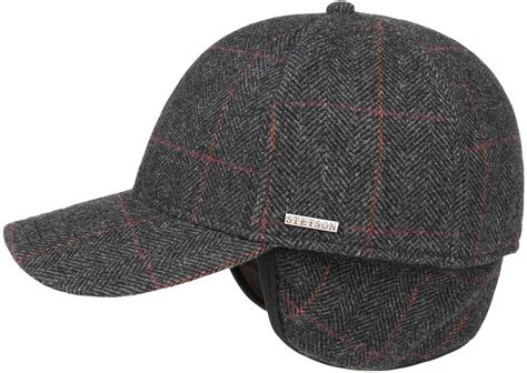 Stetson Mens Kinty Wool Cap With Ear Flaps Wool Cap Lined Winter