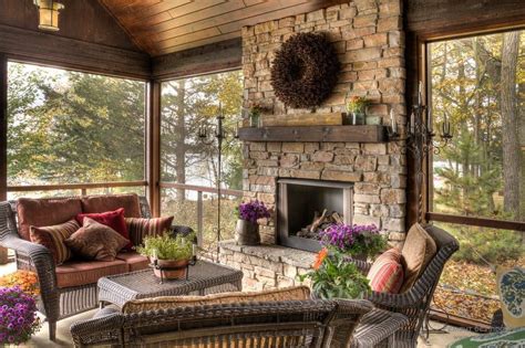 Sensational Fireplace Screens Decorating Ideas For Foxy Porch Rustic