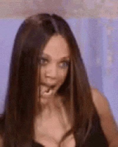 Tyra Banks Tongue Out Gif Tyra Banks Tongue Out Waggle Tongue Discover Share Gifs