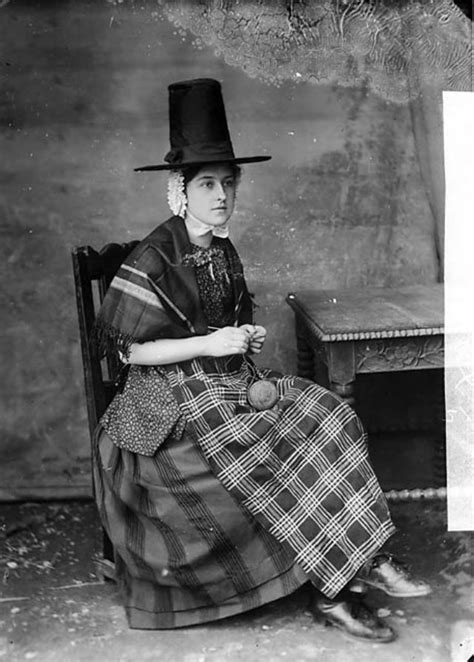 The Tall Stovepipe Style Hat An Indispensable Part Of Welsh Women In National Costume From The