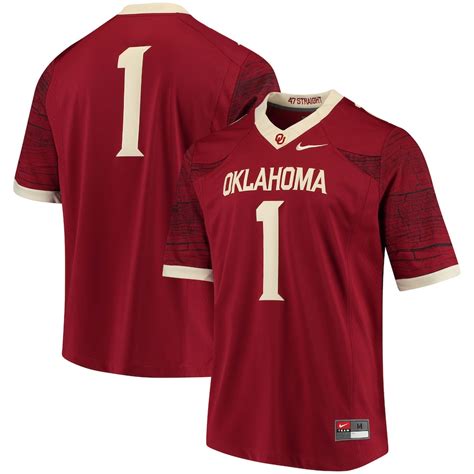 Nike 1 Oklahoma Sooners Crimson Limited Football Jersey