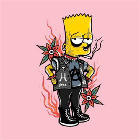 Bart Bart Boy Bad Sad Smoke Flowers T Shirt Teepublic