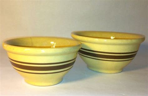 Vintage Yellow Ware Rrp Co Nested Bowls Etsy Bowl Vintage Yellow