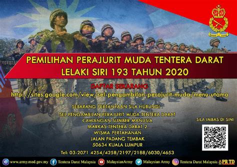 Panglima tentera darat malaysia, jend. Pengambilan Terkini di Tentera Darat Malaysia TDM 2020 - E ...