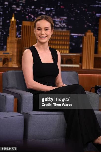 Brie Larson Visits The Tonight Show Starring Jimmy Fallon Photos And Premium High Res Pictures