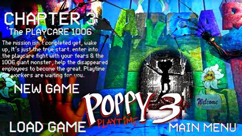 Poppy Playtime Chapter 3 The Playcare 1006 Gameplay Experiment 1006 Mob Games Youtube