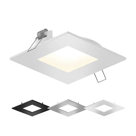 Illume 6 Inch Square Led Recessed Lighting Kit With Interchangeable