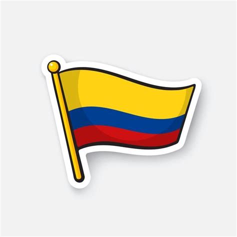Bandera nacional de colombia símbolo de ubicación para viajeros