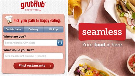 New york city has a bunch of food delivery services. GrubHub and Seamless Merge to Cook Up Food Delivery ...
