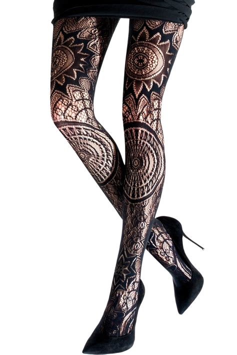 Emilio Cavallini Gothic Lace Tights Patterned Tights At Leglicious