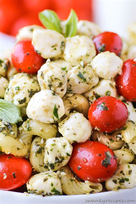 This link is to an external site that may or may not meet accessibility guidelines. Caprese Pasta Salad - Swanky Recipes