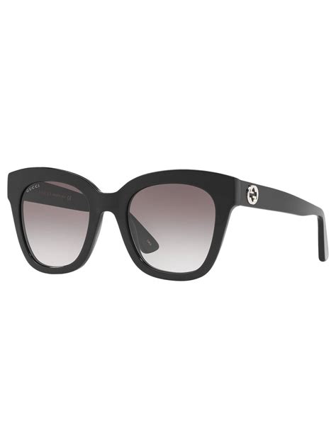 Gucci Gg0029s Women S Square Sunglasses Black Grey Gradient At John Lewis And Partners