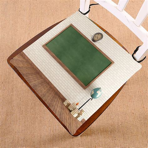 Vintage Classroom With Green Blackboard Brick Wall Bed Runner Bed Scarf Bed Decor 50x241 Cm