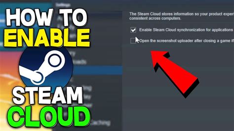 How To Enable Steam Cloud 2022 Youtube