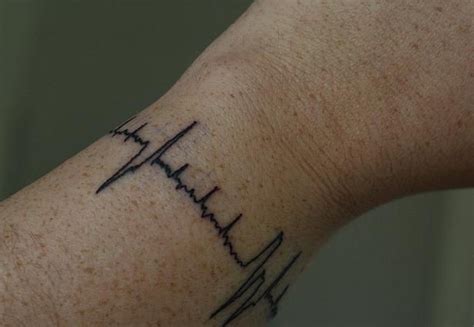 Heartbeat Or Ekg Line Tattoo Designs And Meanings Tattoos Heartbeat