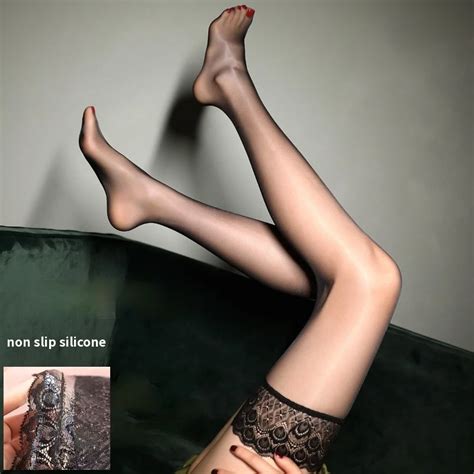 shengrenmei women lace top sexy stockings medias sheer long over knee thigh high hosiery non