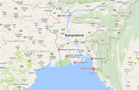 Ports Of Bangladesh Container Terminal Ports In Bangladesh Map Details