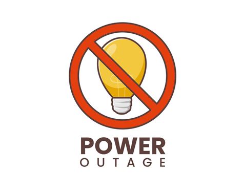 Blackout Power outage icon symbol sticker. No Electricity Symbol with
