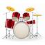 Drum Set Kit Musical Instruments Stock Vector Illustration 509175 