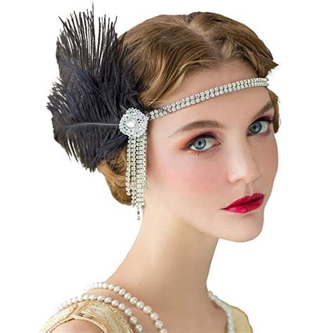 Amazon Com SWEETV Flapper Headbands Womens 1920s Headpiece Great