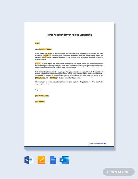 Hotel housekeeping is an activity of keeping the hotel clean, tidy, and up to the highest standard of conduct. Hotel Apology Letter To Guest Samples & Templates Download