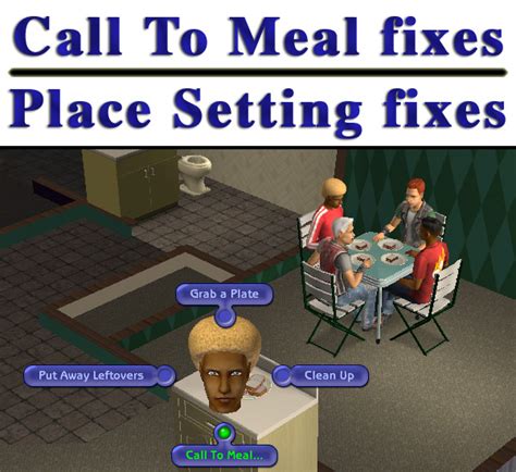Mod The Sims Call To Meal Fixes And Place Setting Fixes
